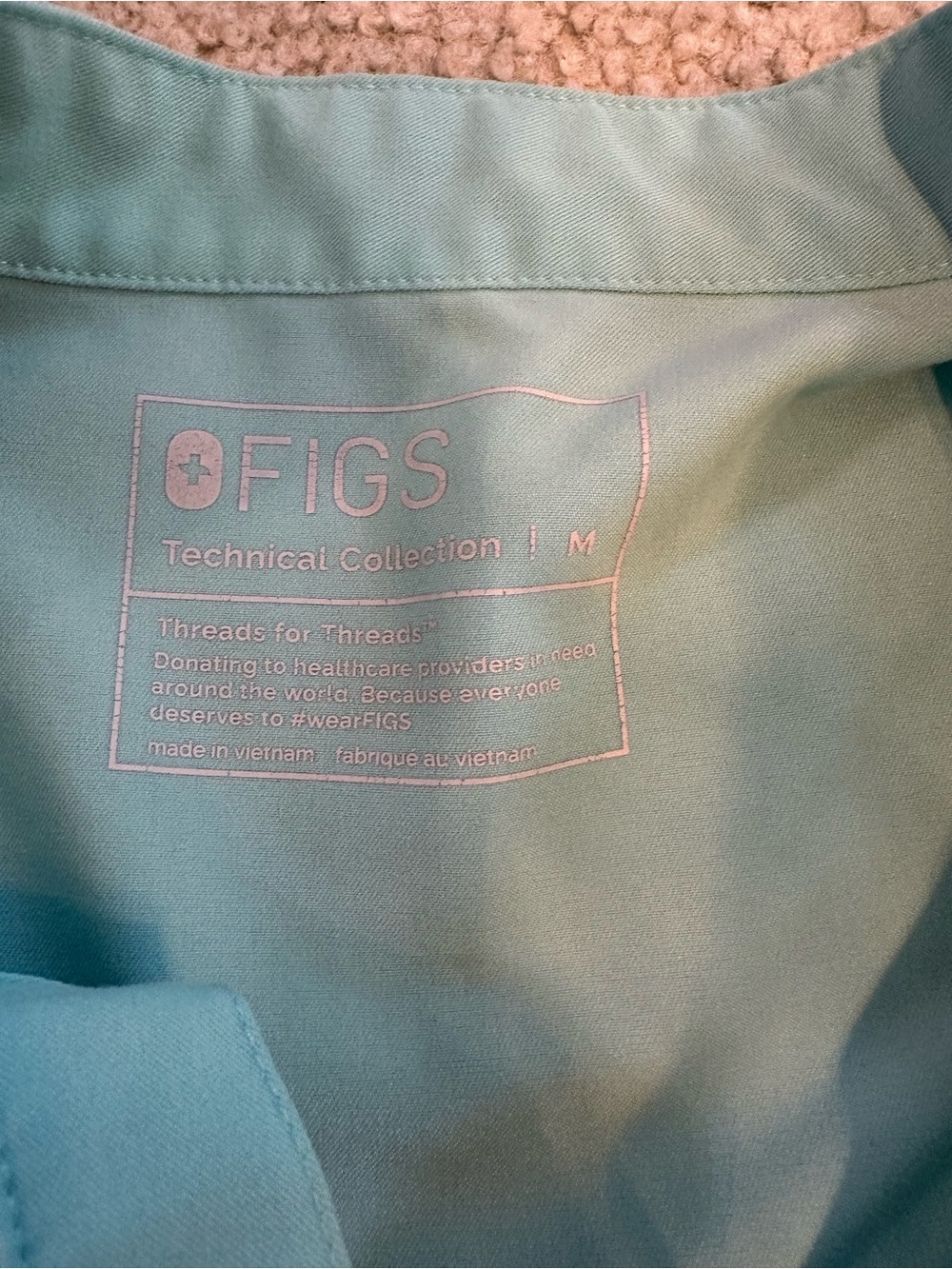 FIGS Fresh Aqua Rafaela Shirt - Picture 3 of 4